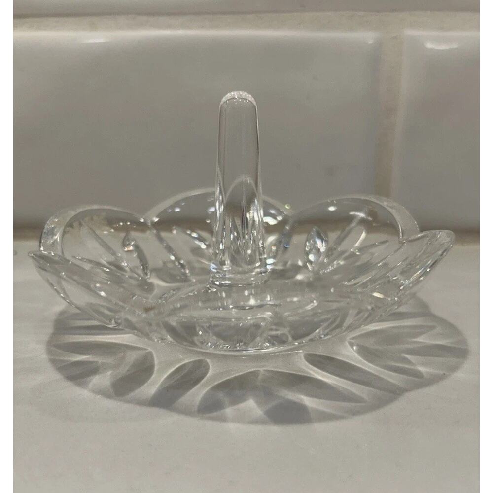 Vintage Waterford Crystal Marquis MAYFAIR Ring Holder Fan Pattern 4” Vanity Dish - Picture 5 of 9